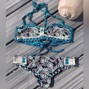 MAAJI Cats Set 🐈 Corsicat Island Strapless Bikini - S